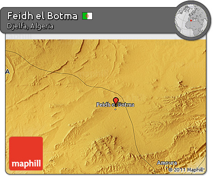 Physical 3D Map of Feidh El Botma