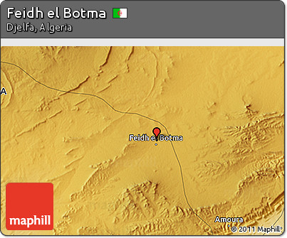Physical 3D Map of Feidh El Botma