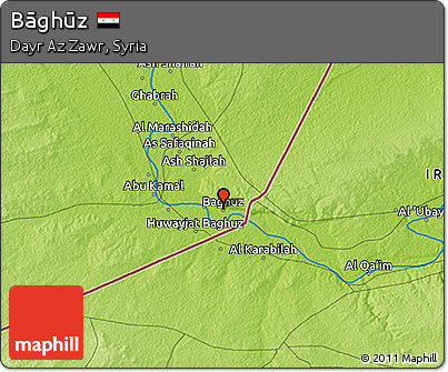 Physical 3D Map of Bāghūz