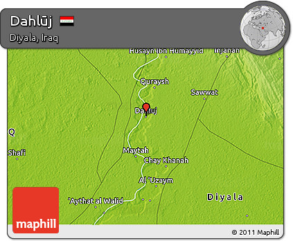 Physical 3D Map of Dahlūj