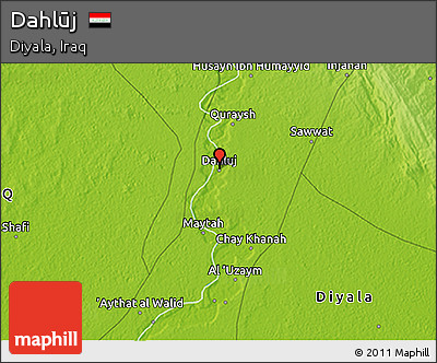 Physical 3D Map of Dahlūj