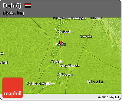 Physical 3D Map of Dahlūj