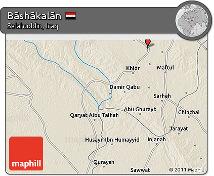 Shaded Relief 3D Map of Bāshākalān
