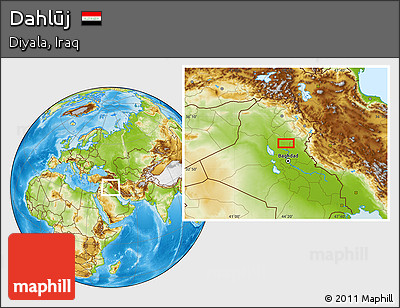 Physical Location Map of Dahlūj