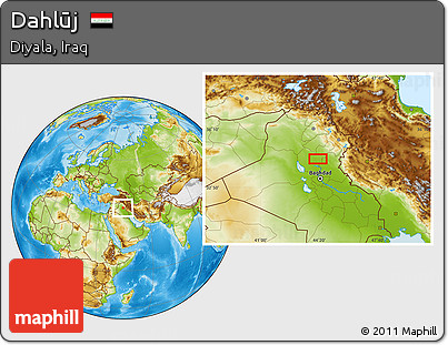 Physical Location Map of Dahlūj