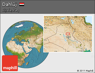Satellite Location Map of Dahlūj