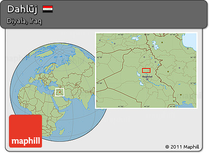 Savanna Style Location Map of Dahlūj