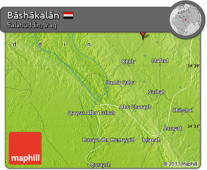 Physical Map of Bāshākalān