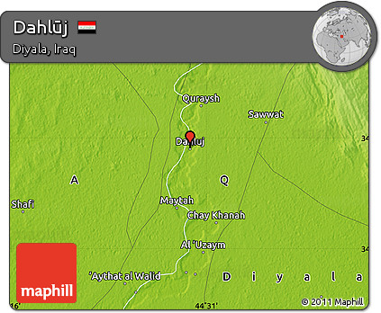 Physical Map of Dahlūj