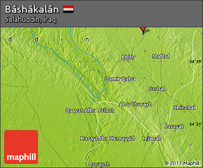 Physical Map of Bāshākalān