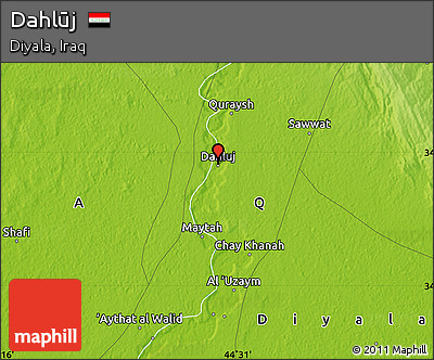 Physical Map of Dahlūj