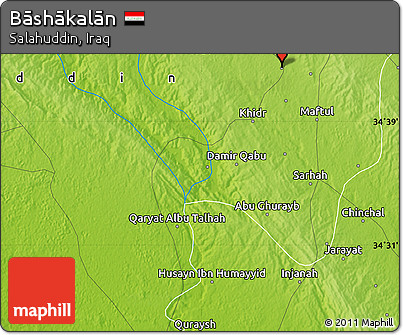 Physical Map of Bāshākalān