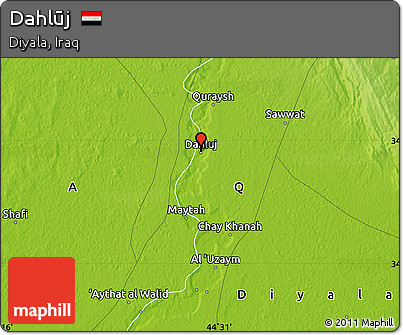Physical Map of Dahlūj