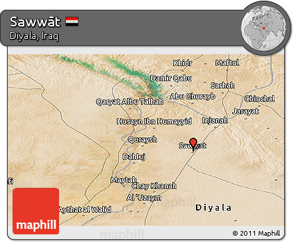Satellite Panoramic Map of Sawwāt
