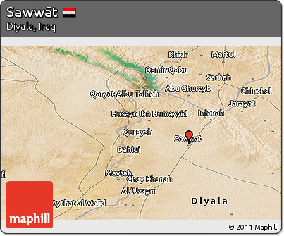 Satellite Panoramic Map of Sawwāt