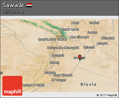 Satellite Panoramic Map of Sawwāt