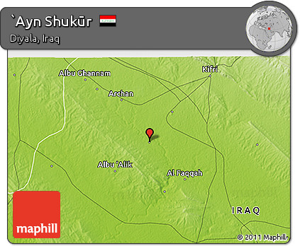 Physical 3D Map of `Ayn Shukūr