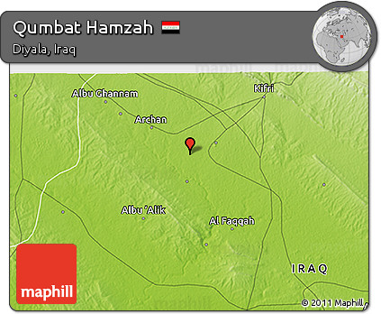 Physical 3D Map of Qumbat Hamzah