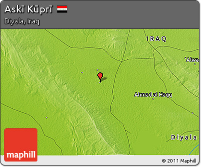 Physical 3D Map of Askī Kūprī