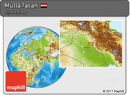 Physical Location Map of Mullā Ḩasan