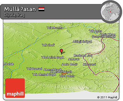 Physical Panoramic Map of Mullā Ḩasan