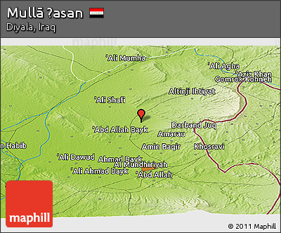 Physical Panoramic Map of Mullā Ḩasan