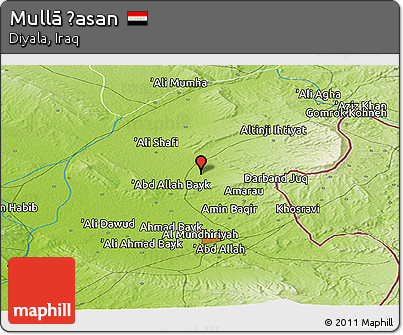 Physical Panoramic Map of Mullā Ḩasan