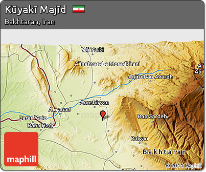Physical 3D Map of Kūyakī Majīd