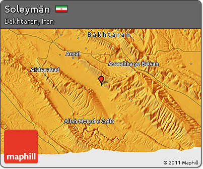 Political 3D Map of Soleymān