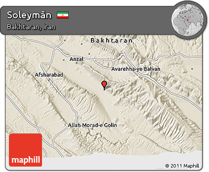 Shaded Relief 3D Map of Soleymān