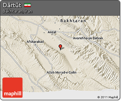 Shaded Relief 3D Map of Dārtūt