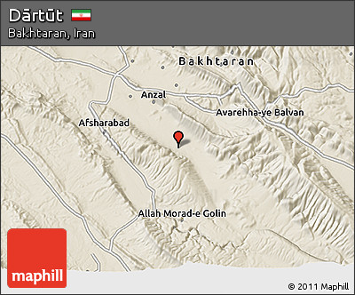 Shaded Relief 3D Map of Dārtūt