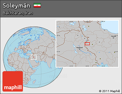 Gray Location Map of Soleymān
