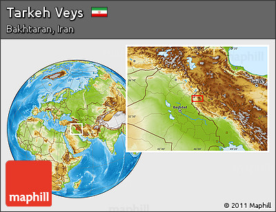 Physical Location Map of Tarkeh Veys