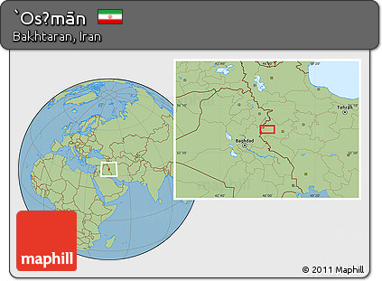 Savanna Style Location Map of `Os̄mān