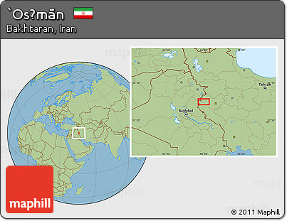 Savanna Style Location Map of `Os̄mān