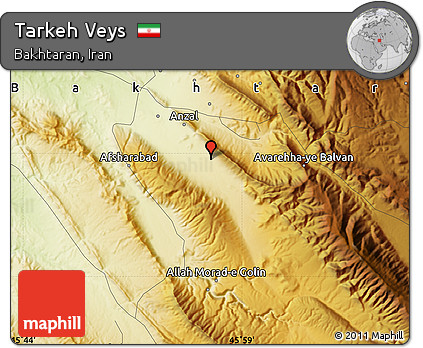 Physical Map of Tarkeh Veys