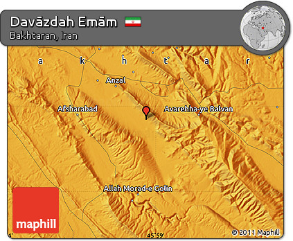 Political Map of Davāzdah Emām