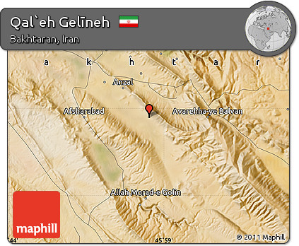Satellite Map of Qal`eh Gelīneh