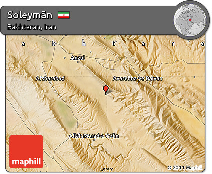 Satellite Map of Soleymān