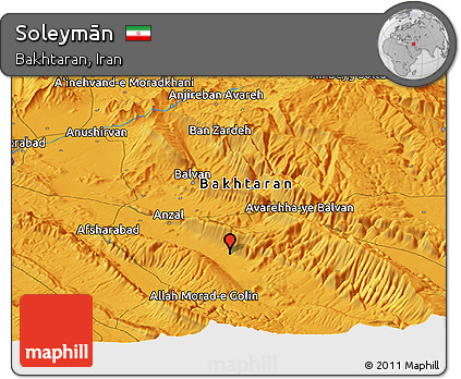 Political Panoramic Map of Soleymān