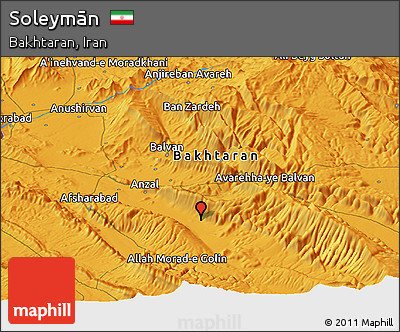 Political Panoramic Map of Soleymān
