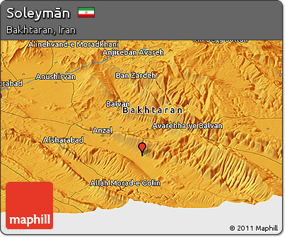 Political Panoramic Map of Soleymān