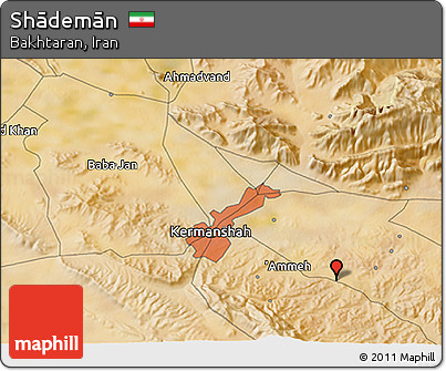 Satellite 3D Map of Shādemān