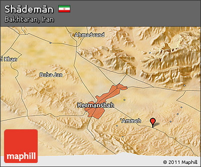 Satellite 3D Map of Shādemān
