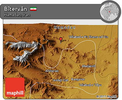 Physical 3D Map of Bītervān