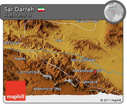 Physical 3D Map of Sar Darreh