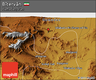 Physical 3D Map of Bītervān
