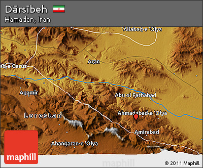 Physical 3D Map of Dārsībeh