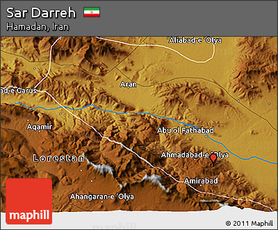 Physical 3D Map of Sar Darreh